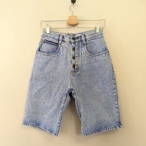 Vintage 90s Jean Shorts Jorts Bermuda High Rise